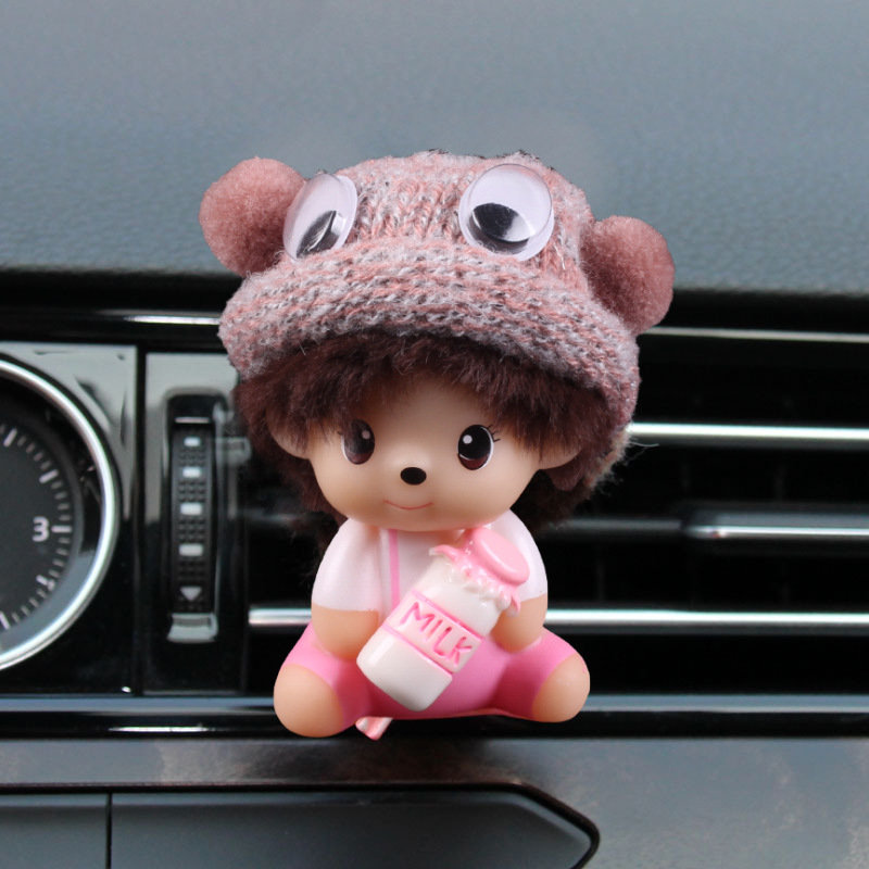 Cute pareja de dibujos animados accesorios de automóviles ventilación perfume aire acondicionado perfume accesorios de automóviles accesorios de automóviles mujeres