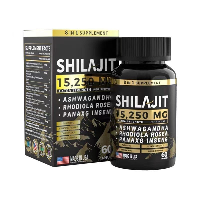 tk跨境爆款现货维生素Shilajitcapsules喜来芝胶囊虫草花胶囊60粒|undefined
