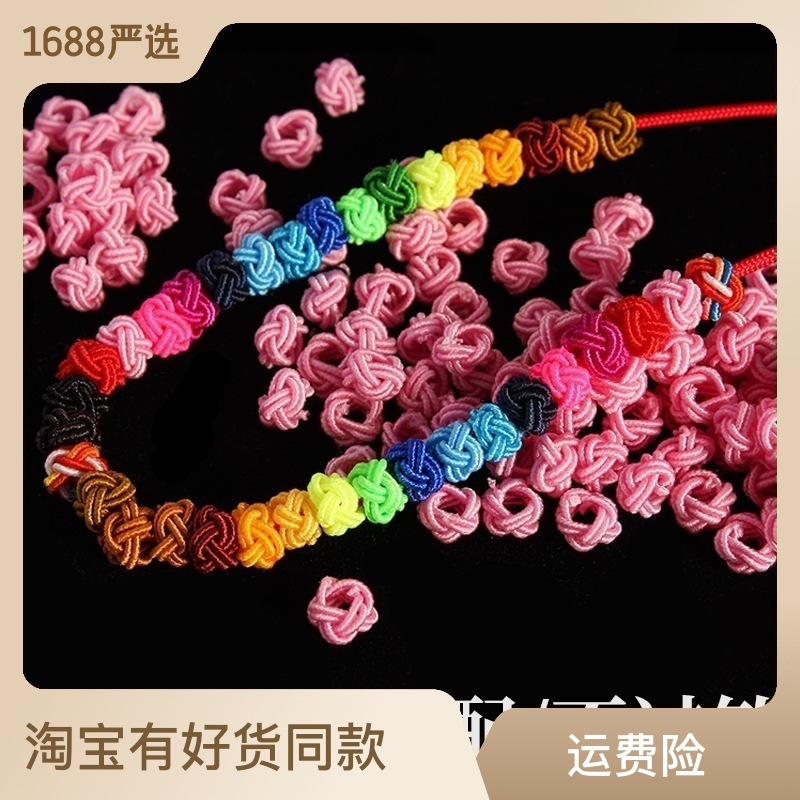 Venta al por mayor piña hebilla DIY material hecho a mano piña nudo chino nudo accesorios 6mm nylon piña nudo bolsa hebilla