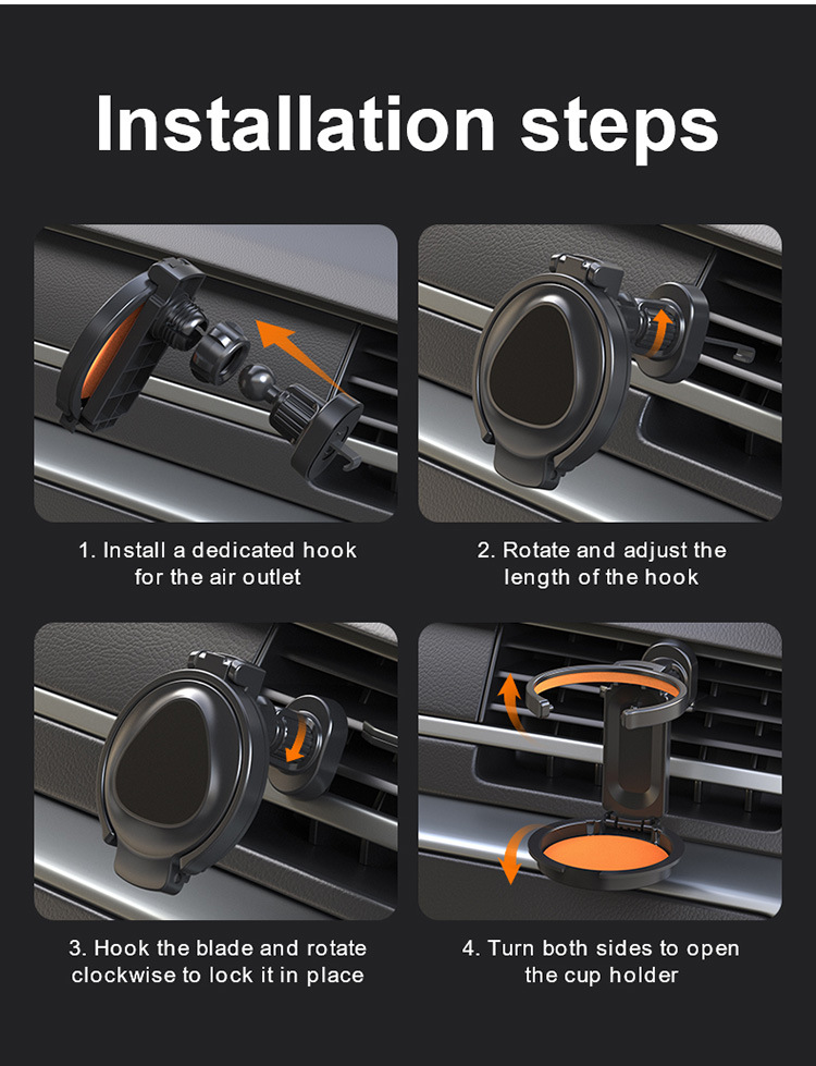 Car Air Conditioner Air Outlet Mobile Phone Holder In-Car Beverage Ashtray Holder Water Cup Holder Car Mobile Phone Holder