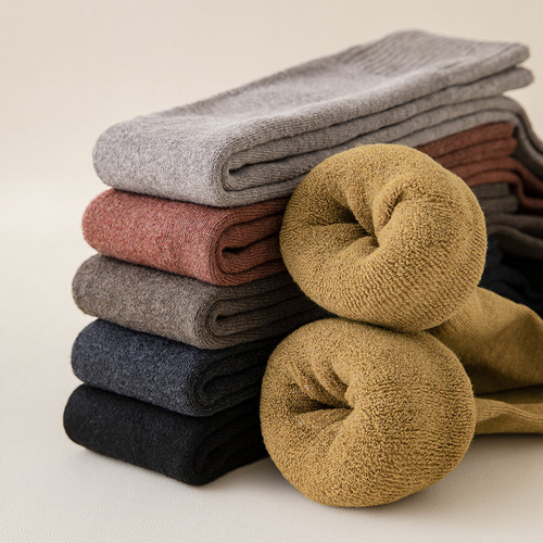 Over-the-knee terry socks, autumn and winter velvet thickened stockings, warm thigh stockings, winter terry high socks, over the knees