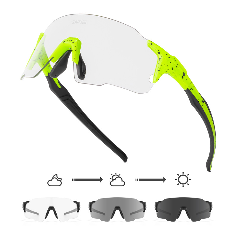 Gafas de Ciclismo Deportivas, TR90, Fotocromático, Antideslumbrante, A Prueba de Viento, para Deportes al Aire Libre