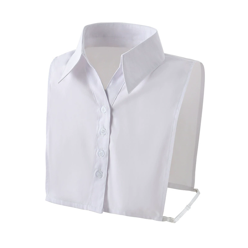 Свитер в Корейском стиле с декоративным воротником, белая женская универсальная остроконечная рубашка с искусственным воротником и накладным воротником