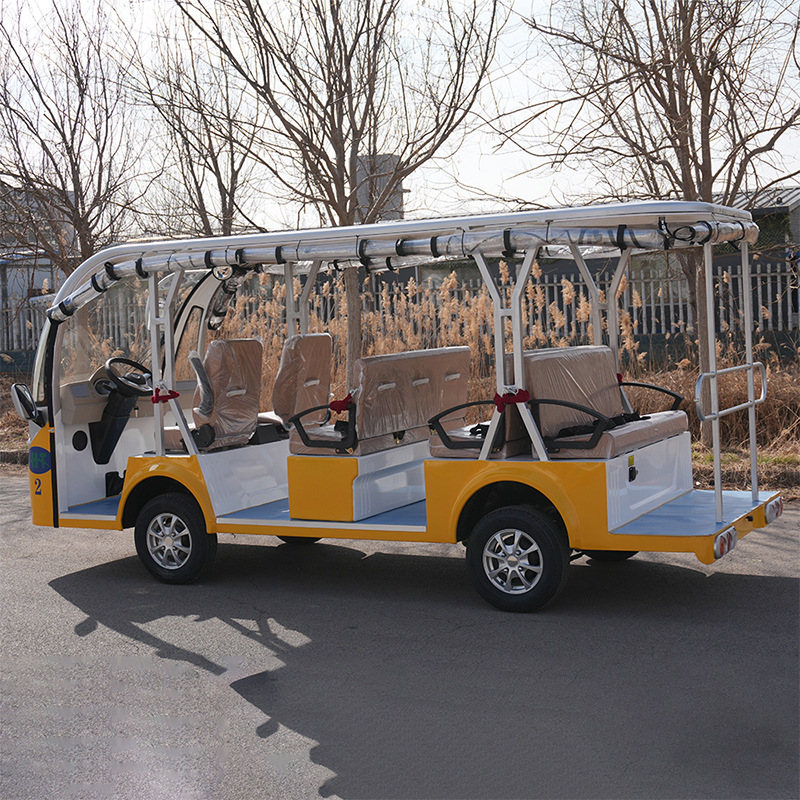 Cross-border supply of sightseeing vehicles, tourist vehicles for scenic areas, 11-seater electric sightseeing vehicles for hotel and school reception and shuttle services