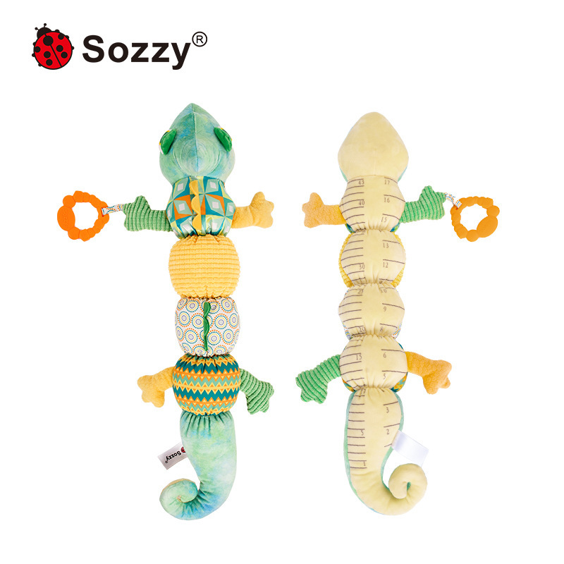 Sozzy變色龍毛絨0-1歲益智安撫音樂玩偶新生兒寶寶啟蒙嬰兒玩具