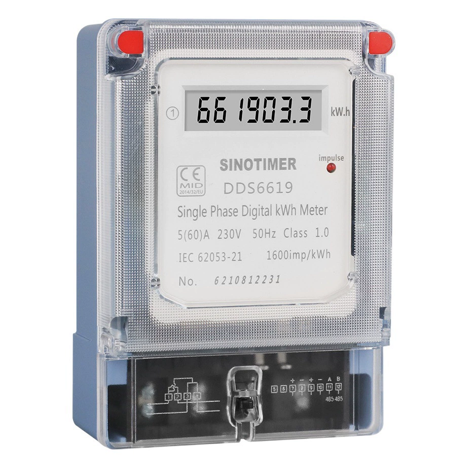 Настенный однофазный ЖК-дисплей мощность кВтч бытовой счетчик ватт-часов счетчик энергии 220 В 230 В 60A