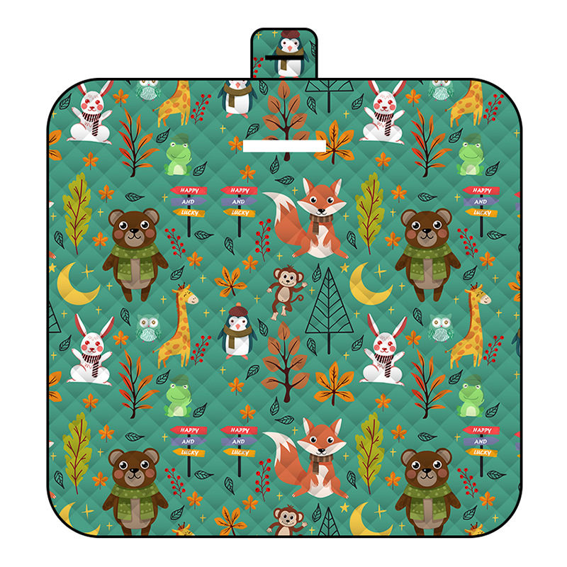 녹색 숲 초음파 피크닉 매트