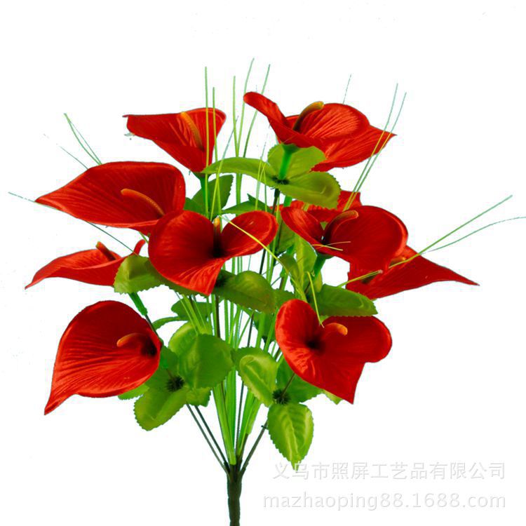 Photo screen simulation flower 12 calla cross-border fake flower home living room decoration handmade flower indoor and outdoor decoration fake flower