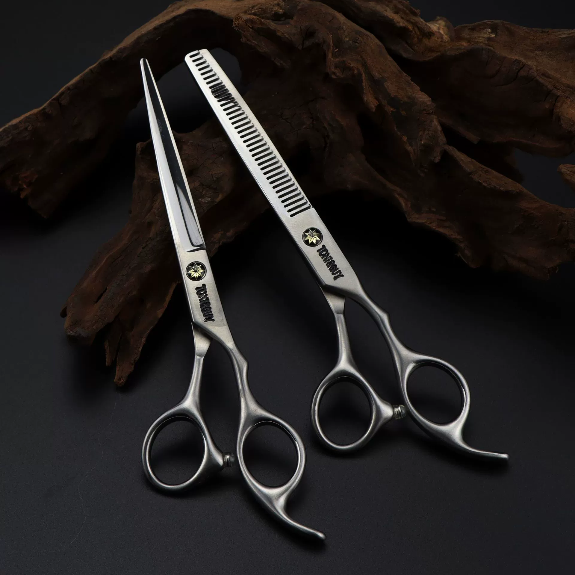 6,5-дюймовые матовые резные ножницы для волос Парикмахерские ножницы плоские ножницы челка зубные ножницы тонкие ножницы