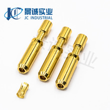 定制冠簧公母插针插孔2.0接线端子传感器实心铜针连接器pin针镀金