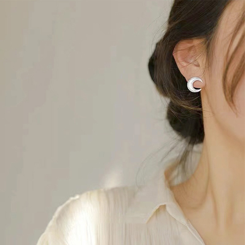 Korean style simple moon alloy earringspicture4