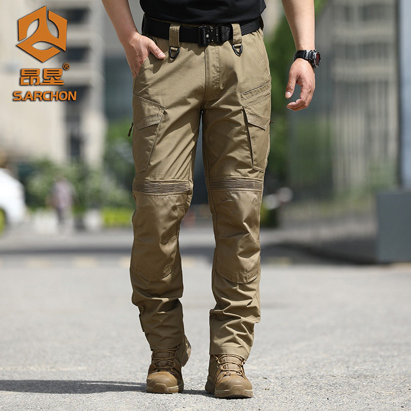 Pantalones Tácticos Angken para Otoño e Invierno, Pantalones de Asalto de Pierna Recta para Entrenamiento al Aire Libre para Hombre, Pantalones Cargo de Estilo Militar Resistentes al Desgaste.