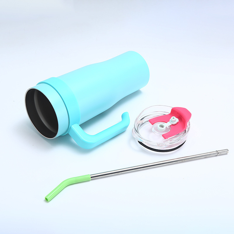 Taza grande multicolor 40 oz estilo Big Mac, vaso de agua con pajilla reutilizable, ideal para bebidas frías o calientes