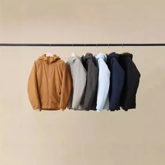 「鳥」カジュアルで暖かい綿服! アウトドア軽量Pコットンコート冷風防止スポーツフード付きコットンコート