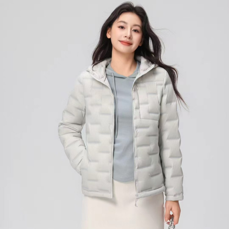 羽绒服女轻薄短款2025新款秋冬季高级感时尚保暖防风连帽上衣外套|undefined