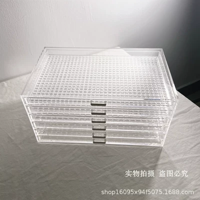 jewelry box transparent, Dırnaq bəzəkləri - six-layers-metal-handle-optional-plaid-message-customer-service