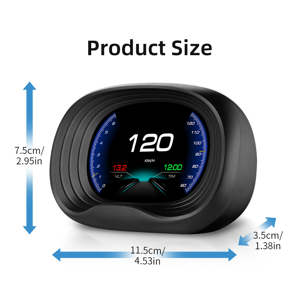 Cross-border HUD Head-Up Display Car ECU Driving Computer OBD High-Definition Portable LCD Car Display P20