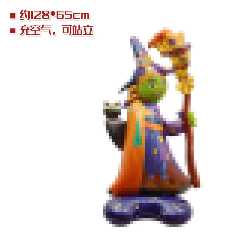 En stock accesorios de decoración de Halloween juguete globo 4D pie bruja árbol muerto forma de calabaza globo de dibujos animados de gran tamaño