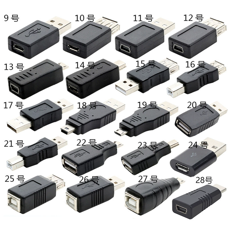 USB-адаптер mini USB на USB-штекер, micro-USB на USB-штекер, конвертер данных для Android с портом T