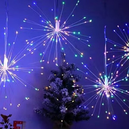 Led Fireworks Copper Wire Lights Curtain Lights Christmas Lights Wedding Holiday Starry Sky Lighting Dimmable Led Decorative Lights