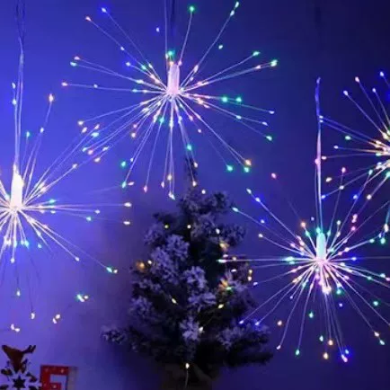 LED фейерверк медная проволока огни занавес огни Рождественские огни свадебные праздники звёздное небо освещение диммируемые LED декоративные огни