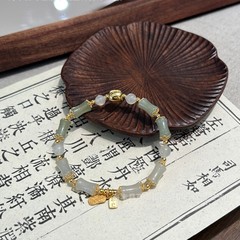 ハイエンドのHetian Jade Youzhi Guoyi Beiziブレスレット女性用夏S925スターリングシルバー中国風ニッチ竹ブレスレット