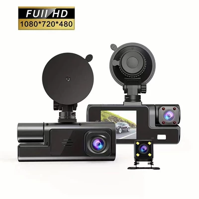 Driving recorder – New Cross-Border Three-Lens Dash Cam with