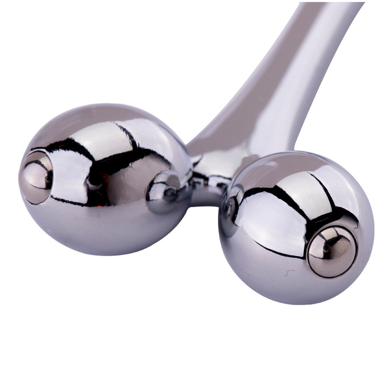 滾輪按摩器3d手動面部美容緊緻塑形小儀器v臉神器金屬滾輪瘦臉儀