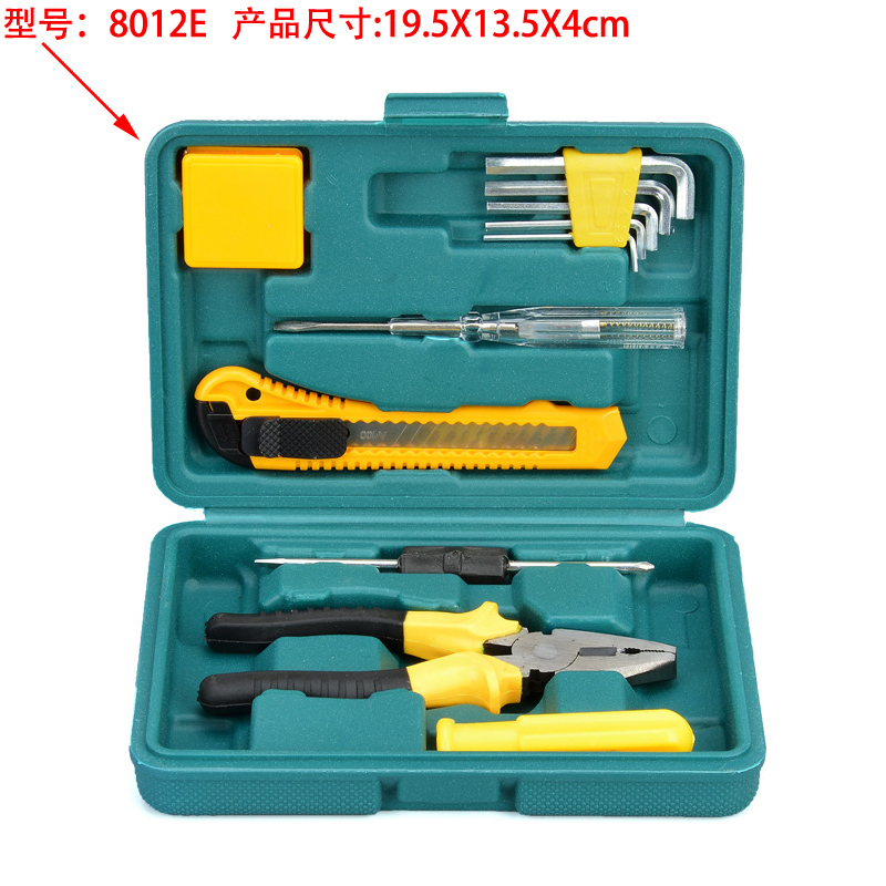 Juego de herramientas para el hogar de tornillo multifuncional, mantenimiento diario, alicates de hardware, martillo, llave, combinación de destornillador