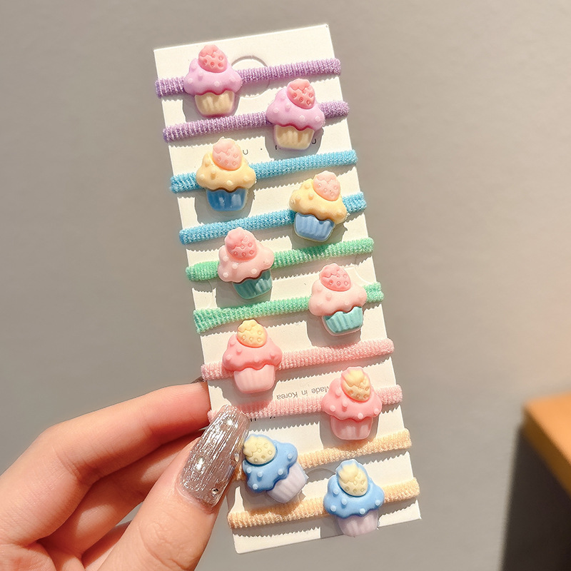 Ligas de cabello elásticas para niñas, colores de caramelo, suaves y resistentes, accesorios infantiles