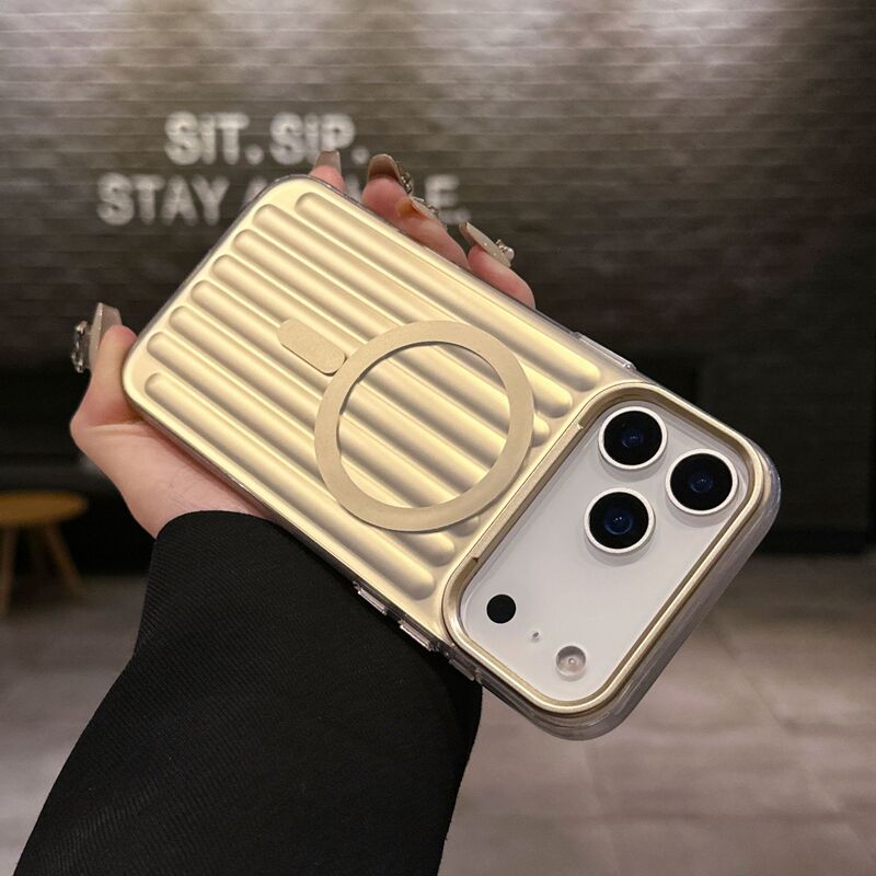炫彩立体行李箱适用iPhone17Promax苹果手机壳16pm防摔15磁吸充电|undefined