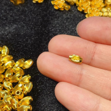 足金闪亮猫眼珠子橄榄珠隔珠手串珠路路通转运珠可编绳戒指男女