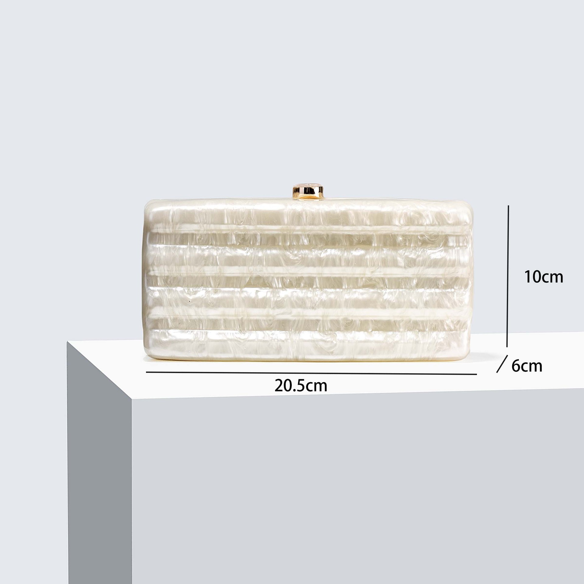 / Strap Type Clutch Bag Bags Type Daily, Street, Shopping Occasion Arylic Solid Color Square Evening Bags