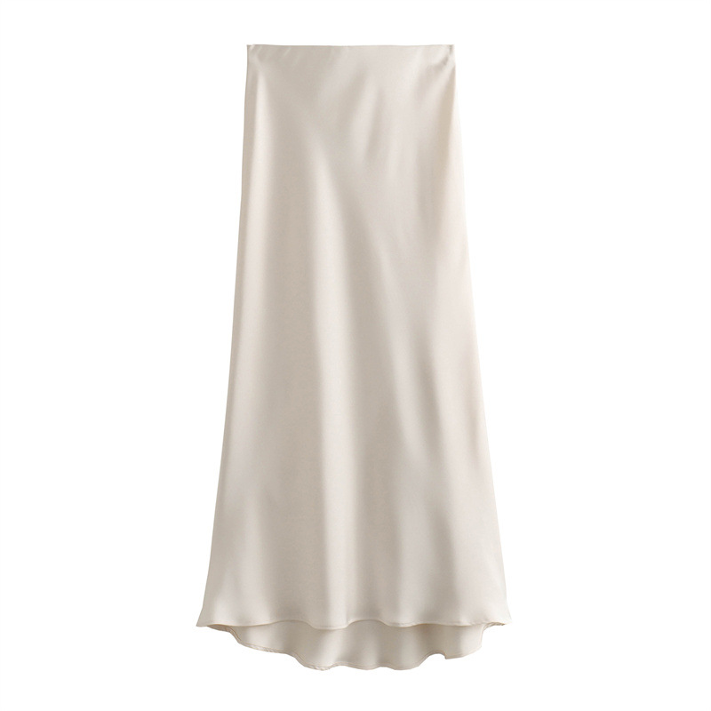 Sommer Strassenmode Einfarbig Polyester Midi-Kleid Röcke display picture 6