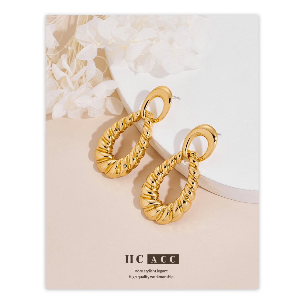 trendy-new-stainless-steel-hemp-pattern-thread-plated-18k-gold-earrings-stainless-steel-earrings-womens-earrings-jewelry