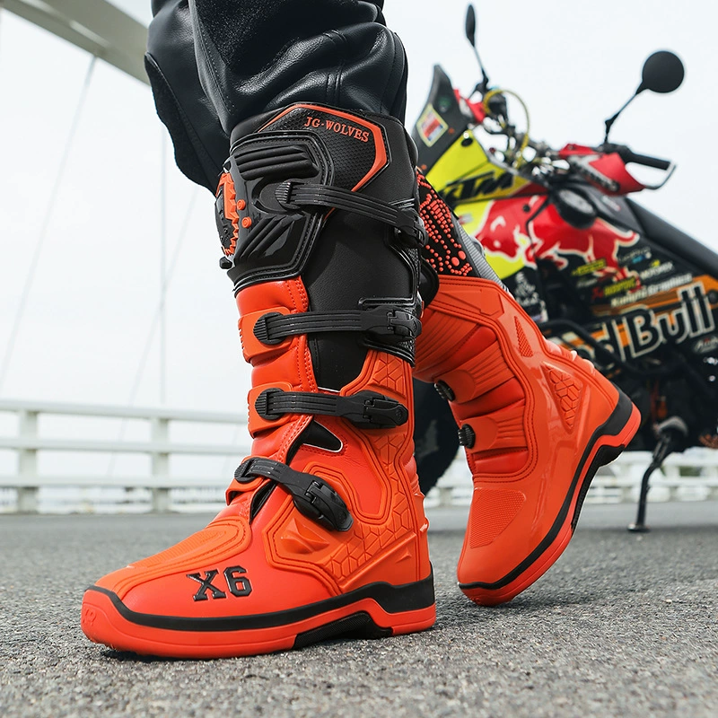 Высокие мотоциклетные туфли для ралли по бездорожью, мотоциклетная обувь, мужские и женские ботинки для гонщиков, мотоциклетные ботинки, гоночная обувь, высокие обертывания