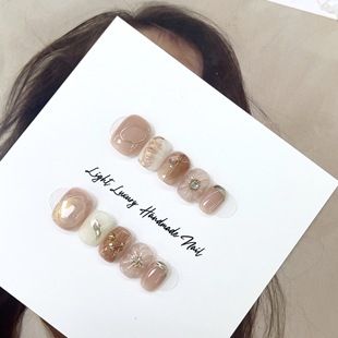 [Original Real shot] cute modeling glue small short nail handmade wear nail piece light luxury handmade high quality control nail