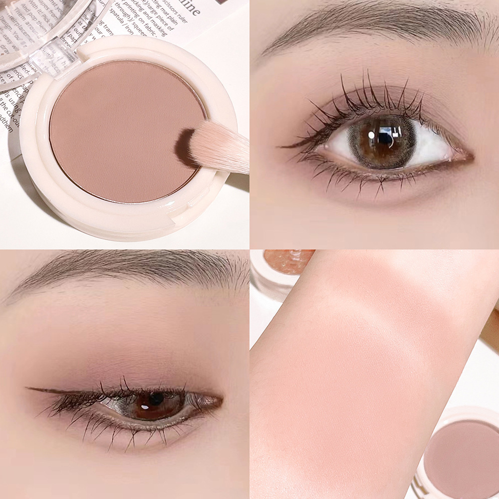 La sombra de ojos monocromática de HISYI ilumina naturalmente la paleta de sombras de ojos de rubor monocromático nacarado mate para estudiantes