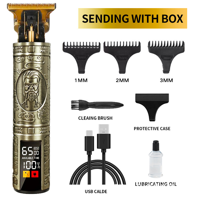 Cortadora de pelo profesional para peluqueros, recortadora universal para desbaste, recorte y afeitado, recargable para adultos.