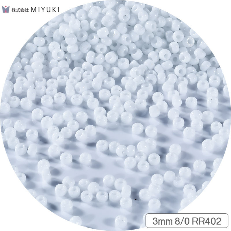 3mm/miyuki rr402 pure white [5g-192 capsules]