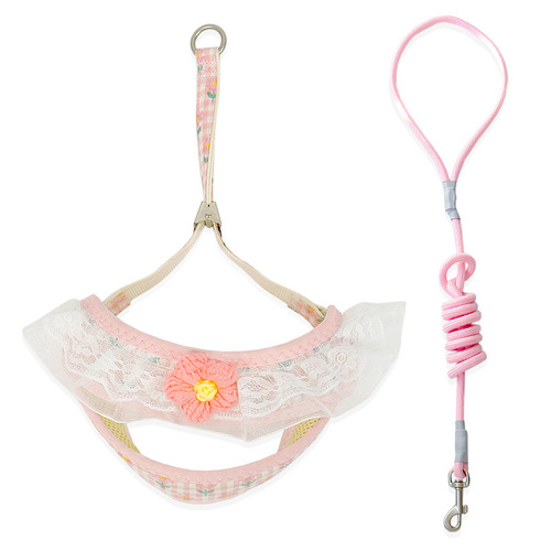 Dog leash walking leash puppy dog ​​chain puppy small dog Teddy Bichon Pomeranian harness vest style