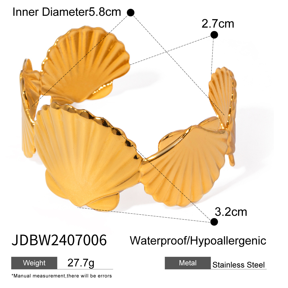 Joyas europeas y estadounidenses JEDING pulseras de acero de titanio no se desvanecen joyas de lujo ligero pulseras de alta sensación de acero inoxidable joyas transfronterizas