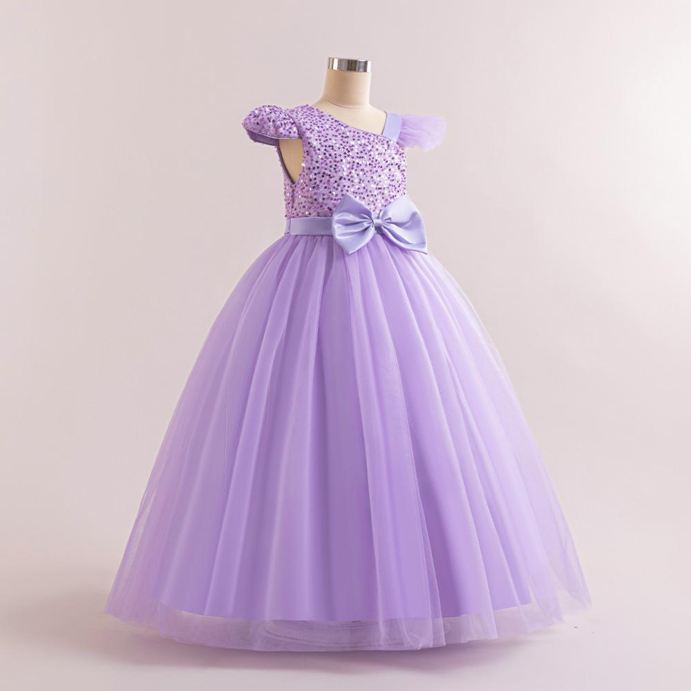 Nuevos vestidos de niños transfronterizos vestidos de princesa de malla vestidos de espectáculo vestidos de fiesta vestidos de celebración