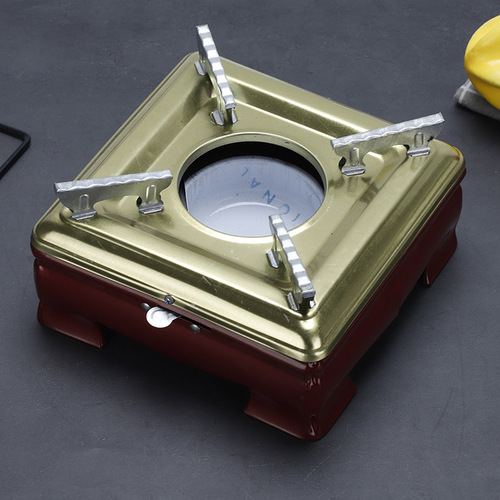 Outdoor Portable Camping Stove Self-Contained Alcohol Stove No Plug Red Square Stove Hotel Restaurant Solid Alcohol Dry Burner Wholesale