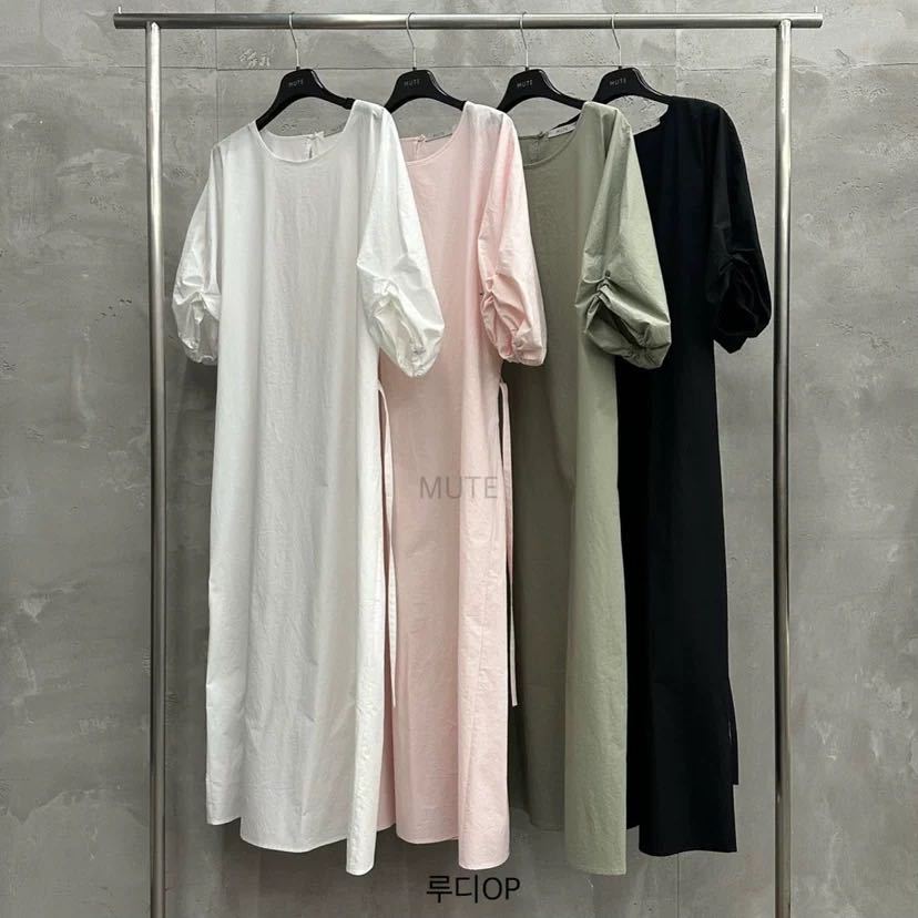 Mute Korea Dongdaemun 2026 Summer Style Pure Cotton Simple and Elegant Short-Sleeved Long Dress