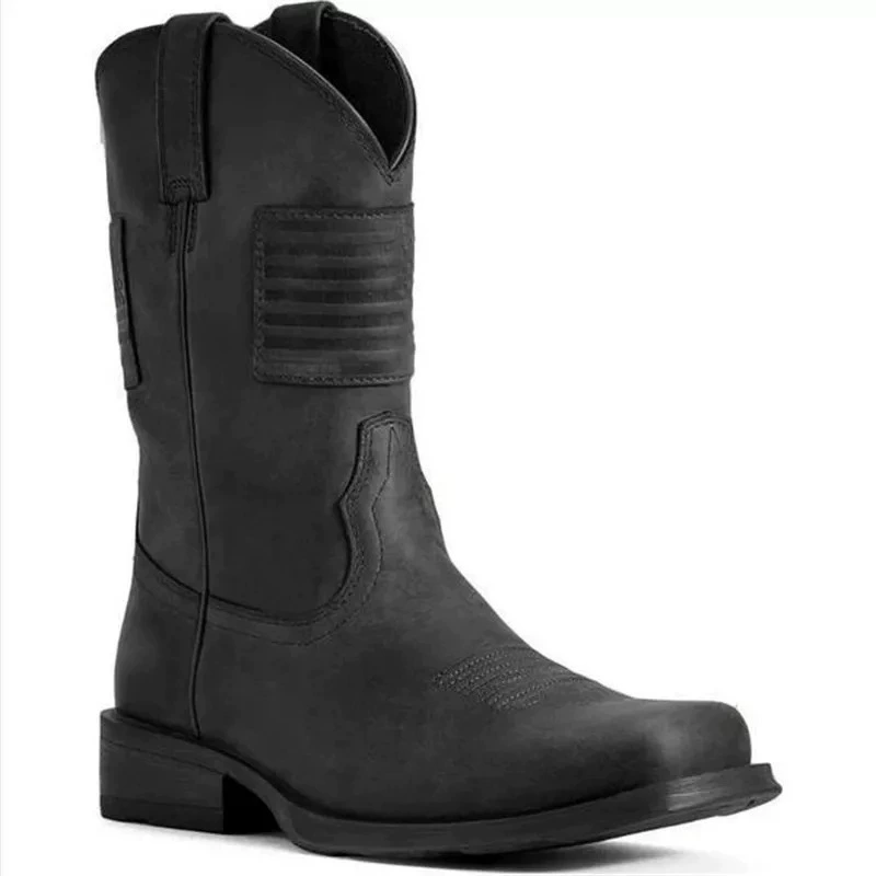 Demi-season boots, plus size, mid-length