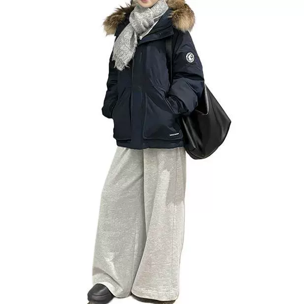 Winter down jacket, couple clothing for beloved, increased thickness, Korean style, oversize