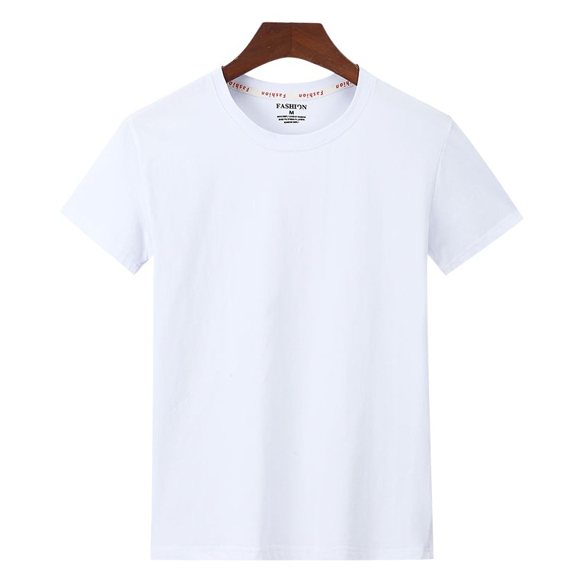 Verano 180g algodón peinado color sólido camiseta hombres cuello redondo V-cuello media manga corta más tamaño extra camiseta