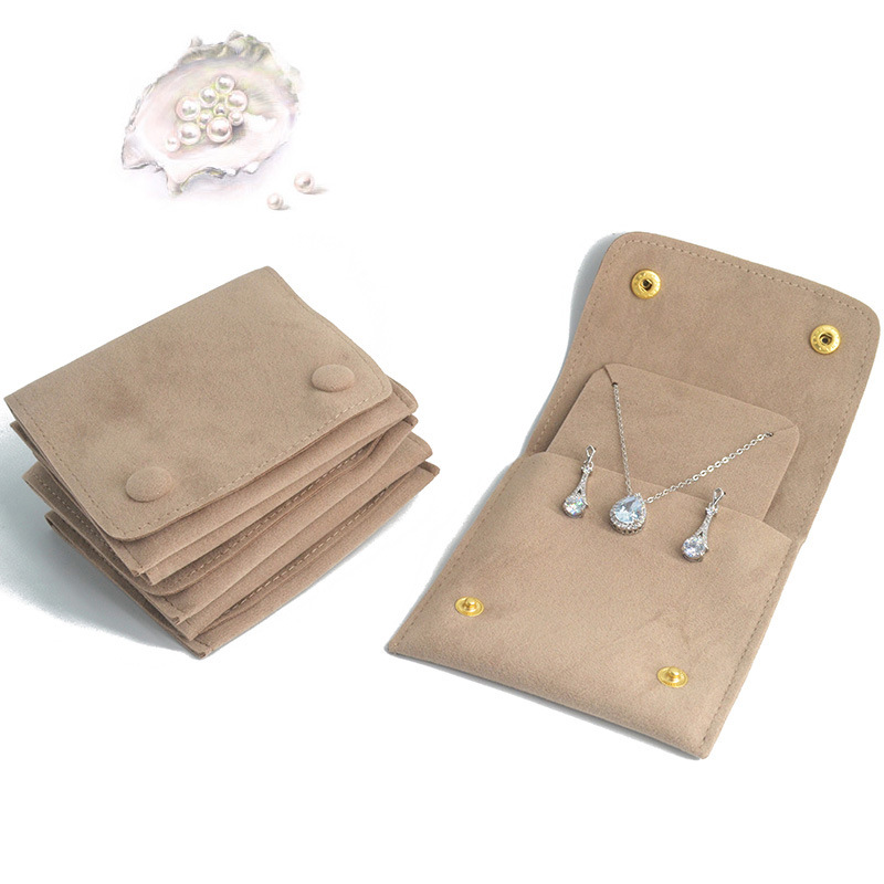 Retro Solid Color Flannel Jewelry Packaging Bags display picture 5