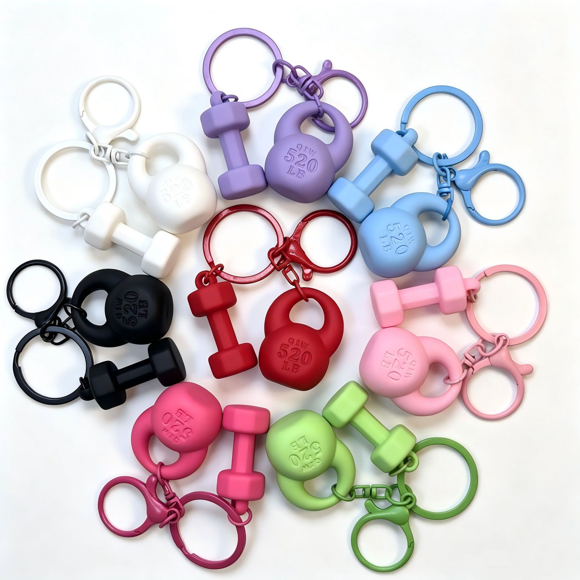 Hot Selling Mini Gym Equipment Keychain Accessories Simulation Sports Water Bottle Dumbbell Backpack Pendant Small Gift